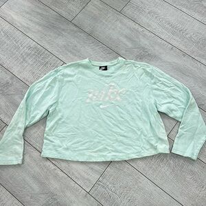 Nike light/mint green and white lightly tie dyed crew size 1X